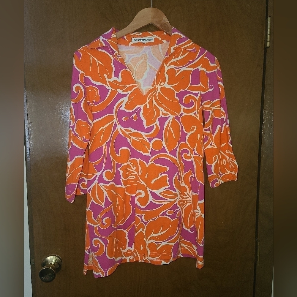 Barbara Gerwit resort wear tunic sz s